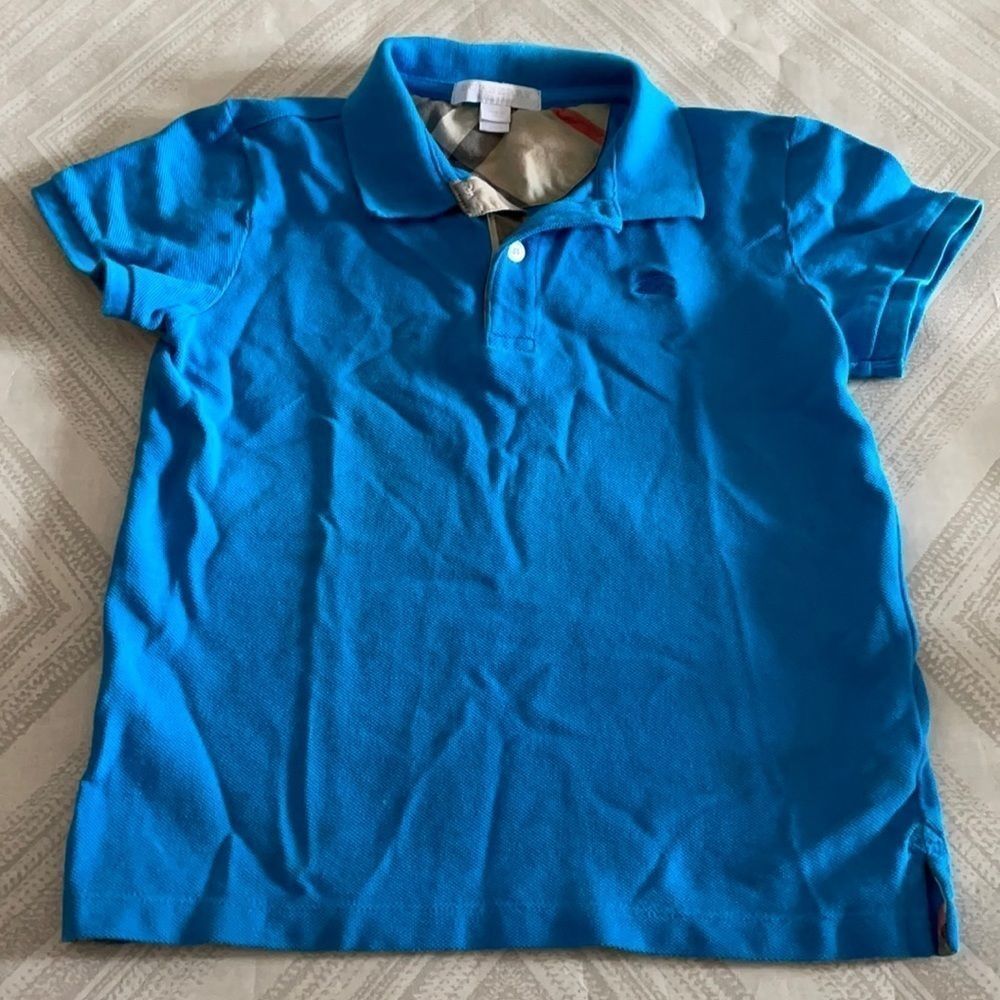 Burberry Boys Turquoise Short sleeve Collared Shirt